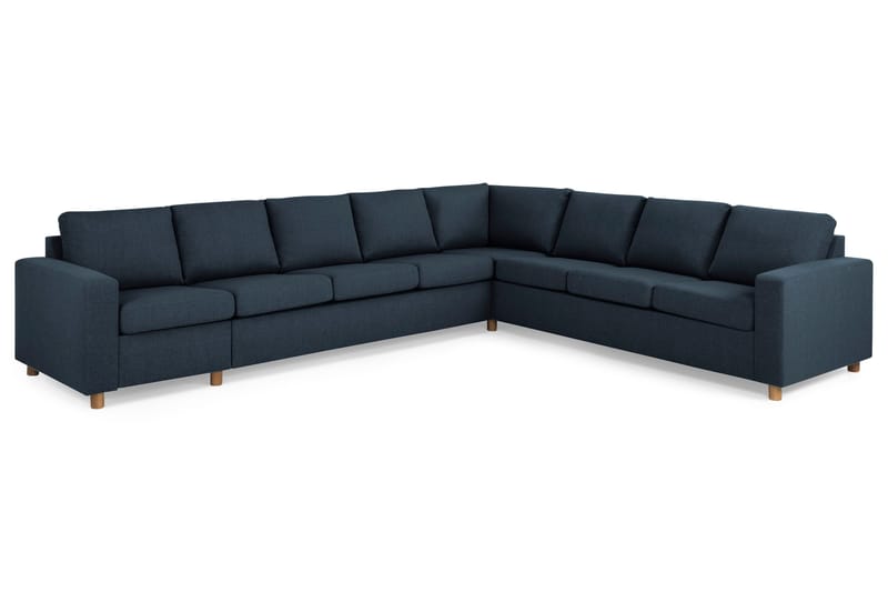Crazy 7-seters Vendbar L-formet XX-Large Hjørnesofa i Stoff - Blå - Møbler - Sofaer - Hjørnesofa