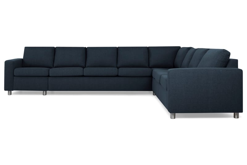 Crazy 7-seters Vendbar L-formet XX-Large Hjørnesofa i Stoff - Blå - Møbler - Sofaer - Hjørnesofa