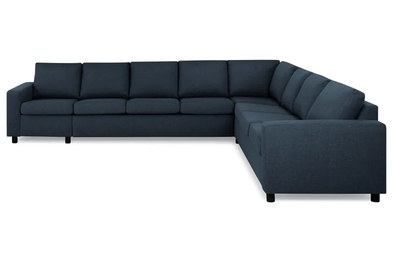 Crazy 7-seters Vendbar L-formet XX-Large Hjørnesofa i Stoff - Blå - Møbler - Sofaer - Hjørnesofa