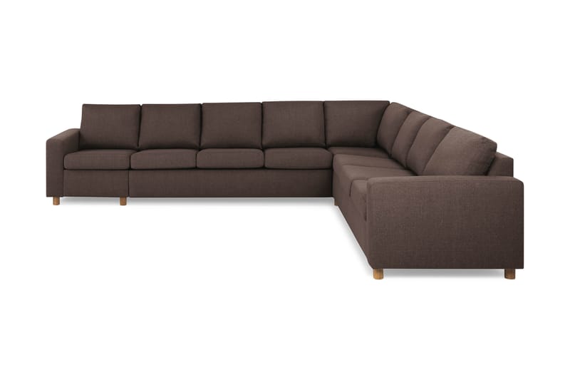 Crazy 7-seters Vendbar L-formet XX-Large Hjørnesofa i Stoff - Brun - Møbler - Sofaer - Hjørnesofa