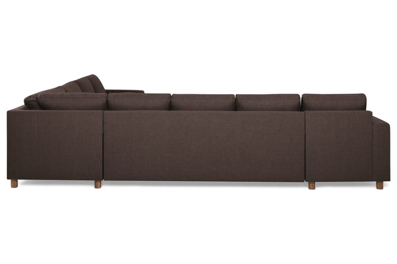Crazy 7-seters Vendbar L-formet XX-Large Hjørnesofa i Stoff - Brun - Møbler - Sofaer - Hjørnesofa