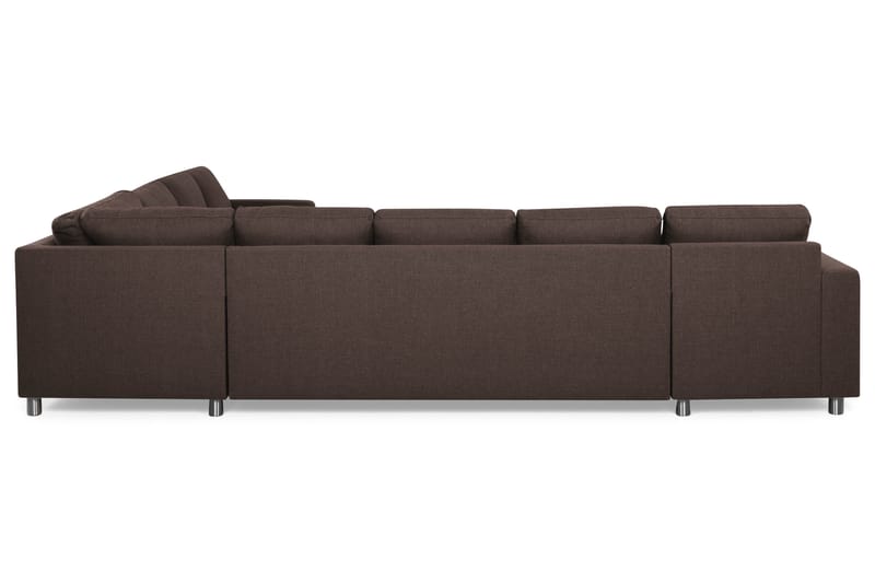 Crazy 7-seters Vendbar L-formet XX-Large Hjørnesofa i Stoff - Brun - Møbler - Sofaer - Hjørnesofa