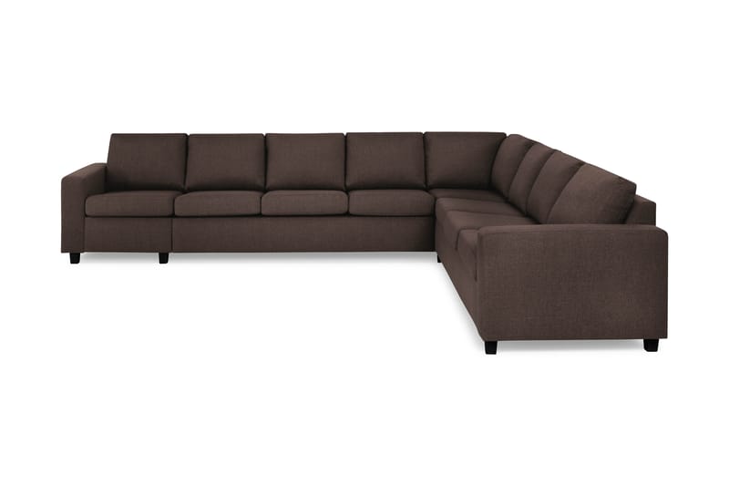 Crazy 7-seters Vendbar L-formet XX-Large Hjørnesofa i Stoff - Brun - Møbler - Sofaer - Hjørnesofa