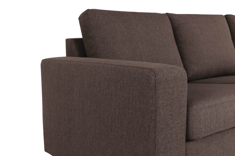 Crazy 7-seters Vendbar L-formet XX-Large Hjørnesofa i Stoff - Brun - Møbler - Sofaer - Hjørnesofa