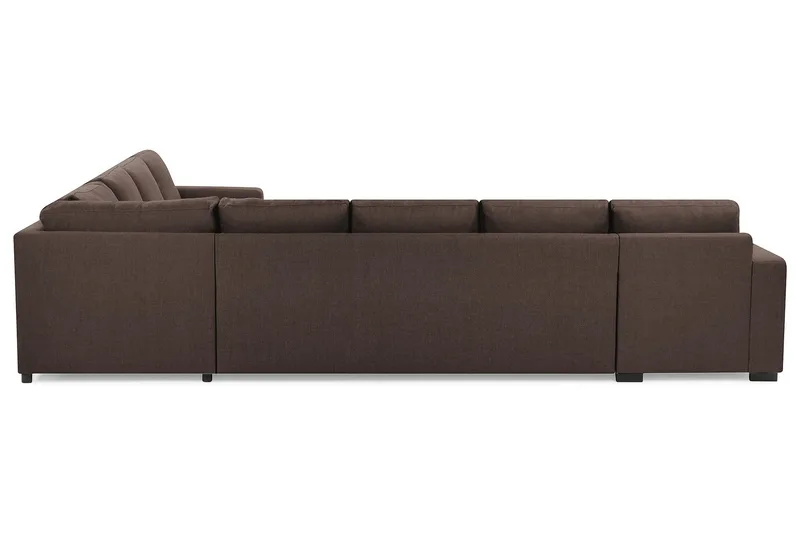 Crazy 7-seters Vendbar L-formet XX-Large Hjørnesofa i Stoff - Brun - Møbler - Sofaer - Hjørnesofa
