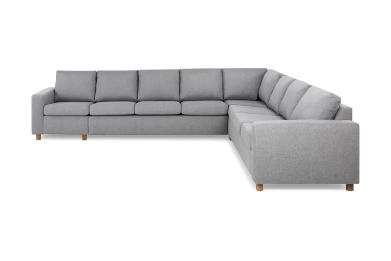Crazy 7-seters Vendbar L-formet XX-Large Hjørnesofa i Stoff - Grå - Møbler - Sofaer - Hjørnesofa
