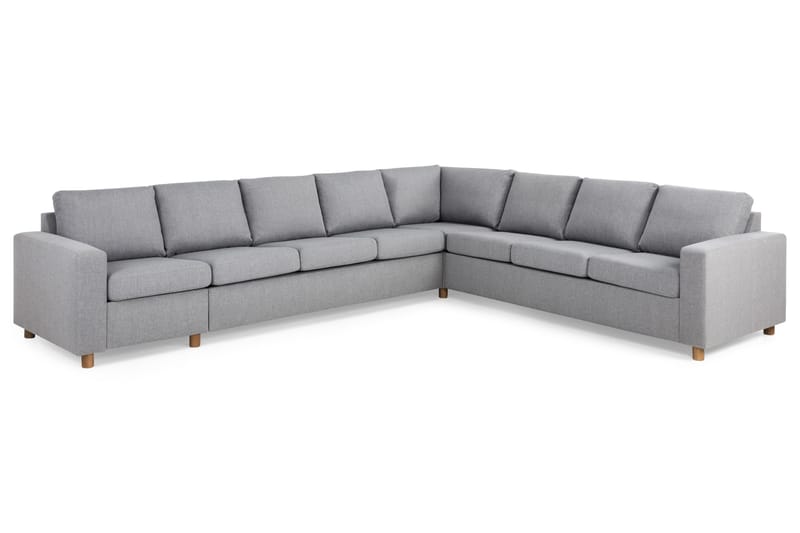 Crazy 7-seters Vendbar L-formet XX-Large Hjørnesofa i Stoff - Grå - Møbler - Sofaer - Hjørnesofa