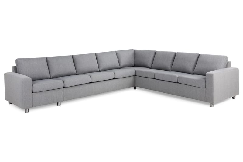 Crazy 7-seters Vendbar L-formet XX-Large Hjørnesofa i Stoff - Grå - Møbler - Sofaer - Hjørnesofa