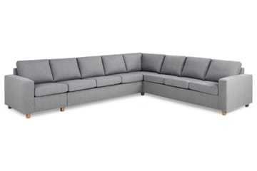 Crazy 7-seters Vendbar L-formet XX-Large Hjørnesofa i Stoff - Grå - Møbler - Sofaer - Hjørnesofa