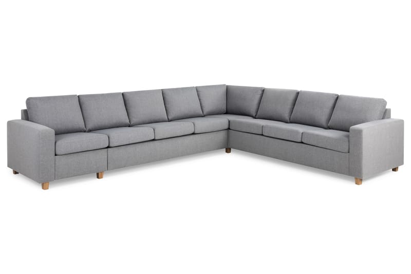 Crazy 7-seters Vendbar L-formet XX-Large Hjørnesofa i Stoff - Grå - Møbler - Sofaer - Hjørnesofa