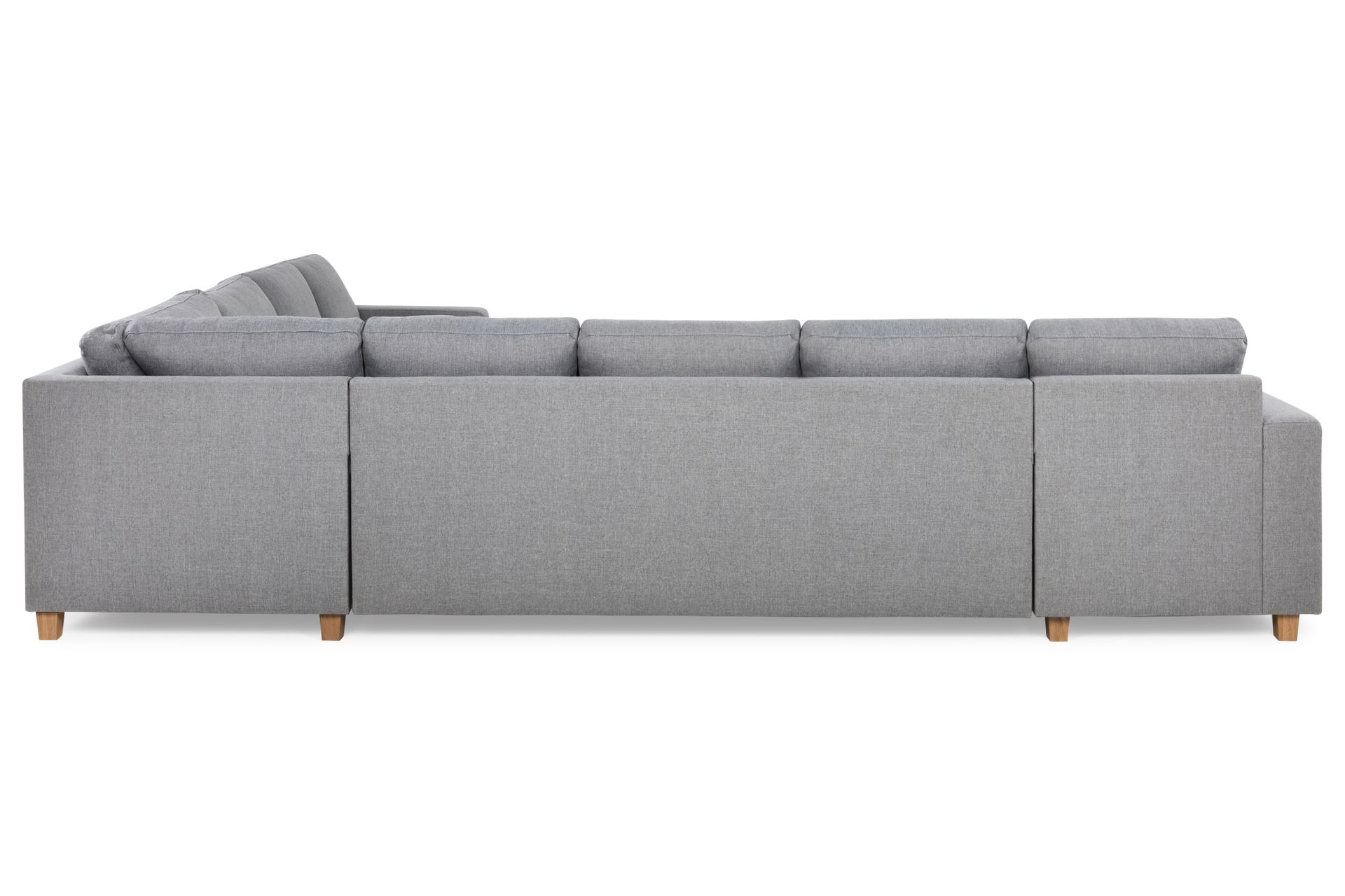 Crazy 7-seters Vendbar L-formet XX-Large Hjørnesofa i Stoff - Grå - Møbler - Sofaer - Hjørnesofa