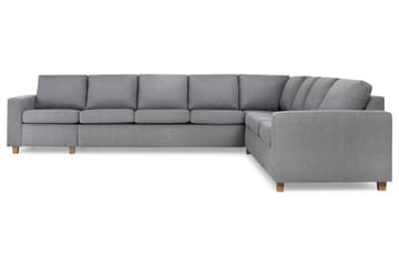Crazy 7-seters Vendbar L-formet XX-Large Hjørnesofa i Stoff - Grå - Møbler - Sofaer - Hjørnesofa