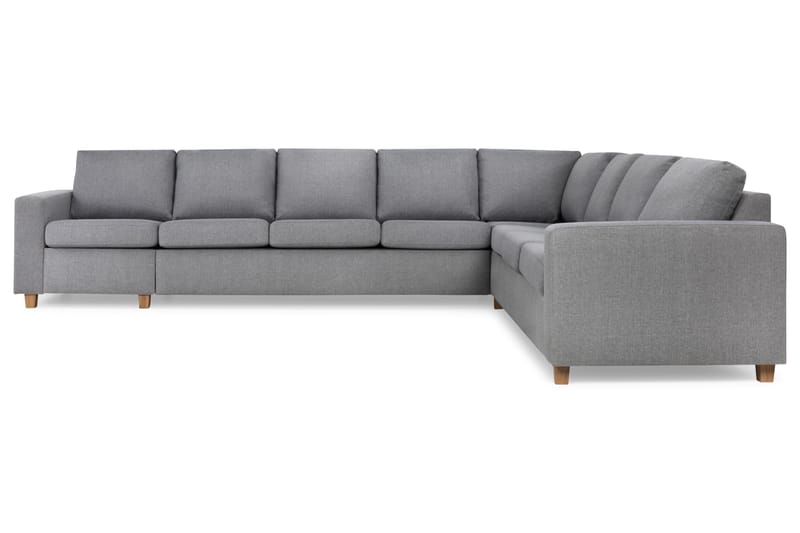 Crazy 7-seters Vendbar L-formet XX-Large Hjørnesofa i Stoff - Grå - Møbler - Sofaer - Hjørnesofa