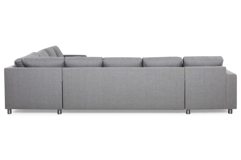 Crazy 7-seters Vendbar L-formet XX-Large Hjørnesofa i Stoff - Grå - Møbler - Sofaer - Hjørnesofa