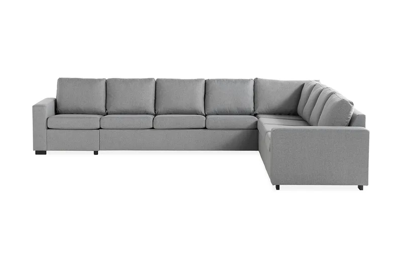 Crazy 7-seters Vendbar L-formet XX-Large Hjørnesofa i Stoff - Grå - Møbler - Sofaer - Hjørnesofa