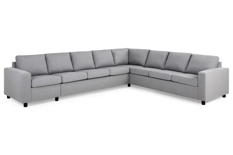 Crazy 7-seters Vendbar L-formet XX-Large Hjørnesofa i Stoff - Grå - Møbler - Sofaer - Hjørnesofa