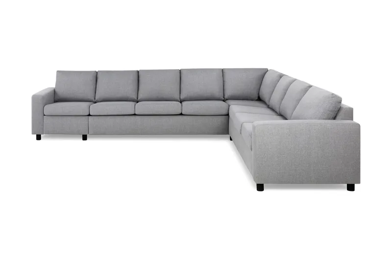 Crazy 7-seters Vendbar L-formet XX-Large Hjørnesofa i Stoff - Grå - Møbler - Sofaer - Hjørnesofa