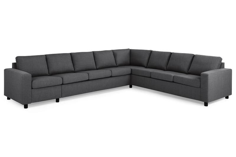 Crazy 7-seters Vendbar L-formet XX-Large Hjørnesofa i Stoff - Mørk grå - Møbler - Sofaer - Hjørnesofa