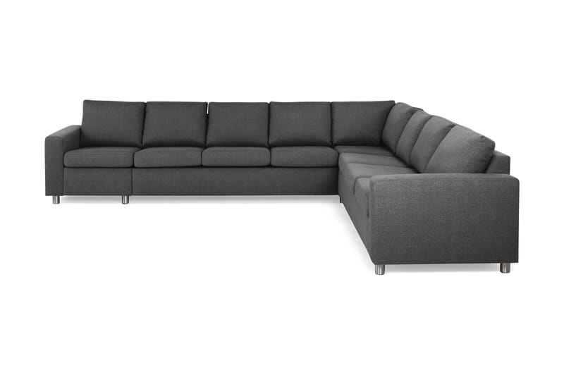 Crazy 7-seters Vendbar L-formet XX-Large Hjørnesofa i Stoff - Mørk grå - Møbler - Sofaer - Hjørnesofa