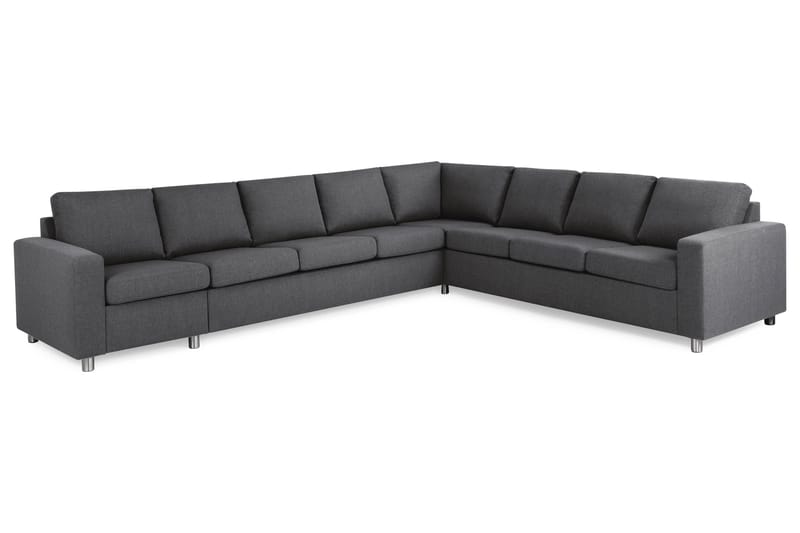 Crazy 7-seters Vendbar L-formet XX-Large Hjørnesofa i Stoff - Mørk grå - Møbler - Sofaer - Hjørnesofa