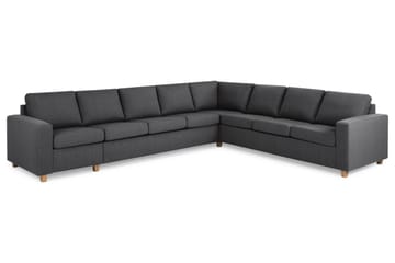 Crazy 7-seters Vendbar L-formet XX-Large Hjørnesofa i Stoff - Mørk grå - Møbler - Sofaer - Hjørnesofa