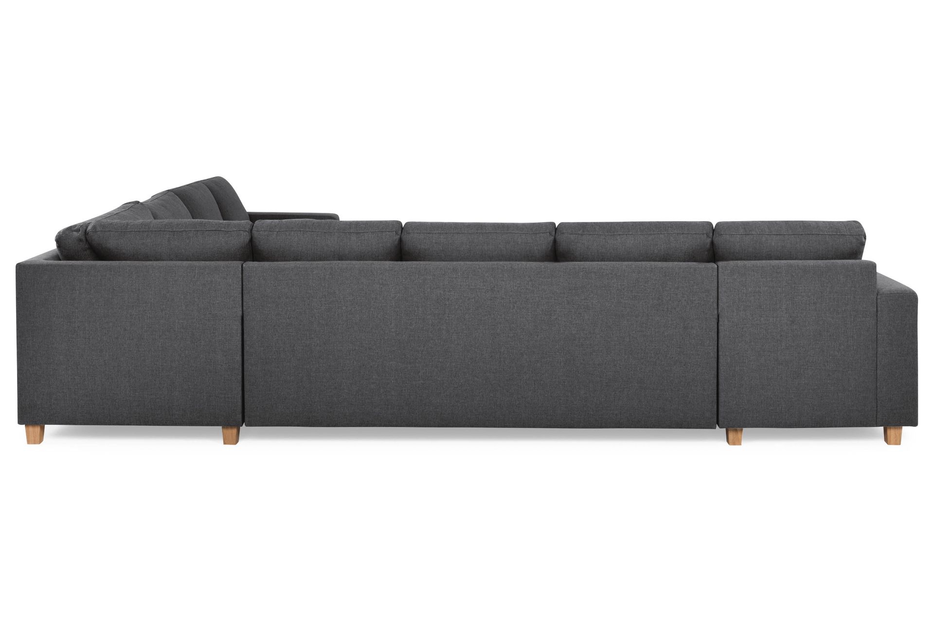 Crazy 7-seters Vendbar L-formet XX-Large Hjørnesofa i Stoff - Mørk grå - Møbler - Sofaer - Hjørnesofa