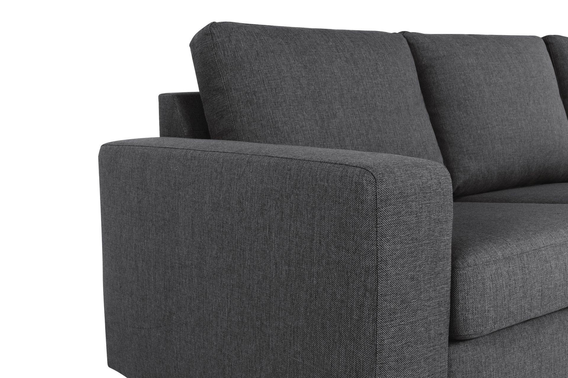 Crazy 7-seters Vendbar L-formet XX-Large Hjørnesofa i Stoff - Mørk grå - Møbler - Sofaer - Hjørnesofa