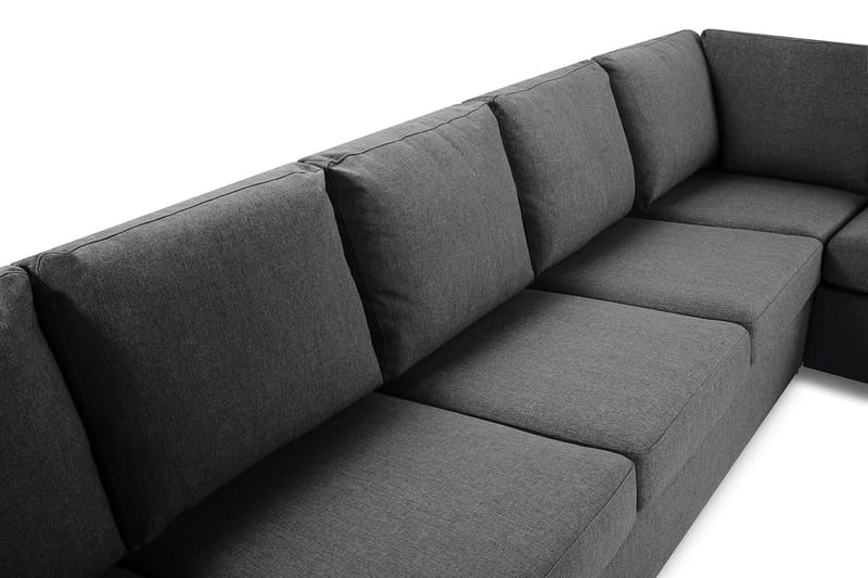 Crazy 7-seters Vendbar L-formet XX-Large Hjørnesofa i Stoff - Mørk grå - Møbler - Sofaer - Hjørnesofa