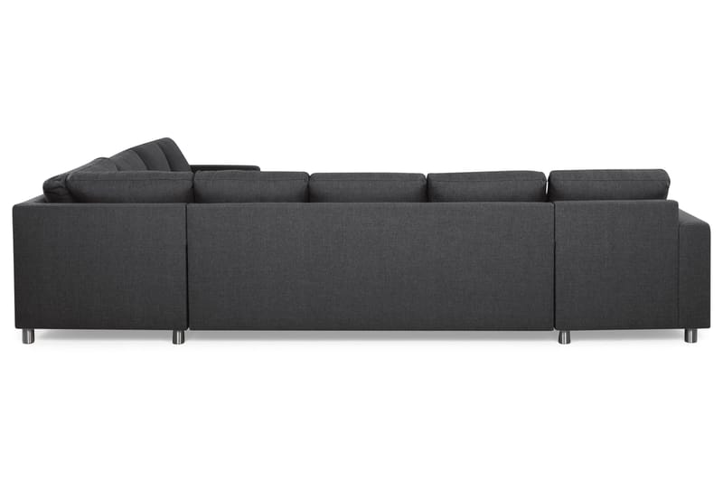 Crazy 7-seters Vendbar L-formet XX-Large Hjørnesofa i Stoff - Mørk grå - Møbler - Sofaer - Hjørnesofa