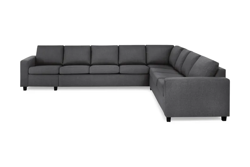 Crazy 7-seters Vendbar L-formet XX-Large Hjørnesofa i Stoff - Mørk grå - Møbler - Sofaer - Hjørnesofa