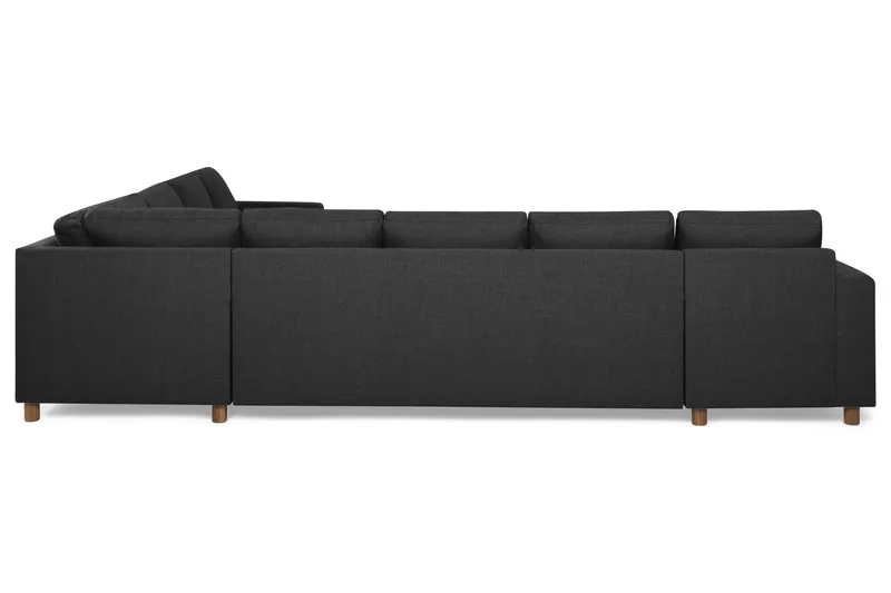 Crazy 7-seters Vendbar U-formet XX-Large Hjørnesofa med Divan i Stoff - Antrasitt - Møbler - Sofaer - Hjørnesofa - Hjørnesofa med divan