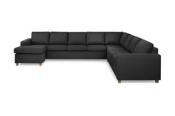 Crazy 7-seters Vendbar U-formet XX-Large Hjørnesofa med Divan i Stoff - Antrasitt - Møbler - Sofaer - Hjørnesofa - Hjørnesofa med divan