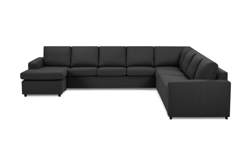 Crazy 7-seters Vendbar U-formet XX-Large Hjørnesofa med Divan i Stoff - Antrasitt - Møbler - Sofaer - Hjørnesofa - Hjørnesofa med divan