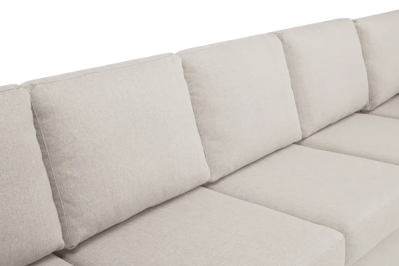 Crazy 7-seters Vendbar U-formet XX-Large Hjørnesofa med Divan i Stoff - Beige - Møbler - Sofaer - Hjørnesofa - Hjørnesofa med divan
