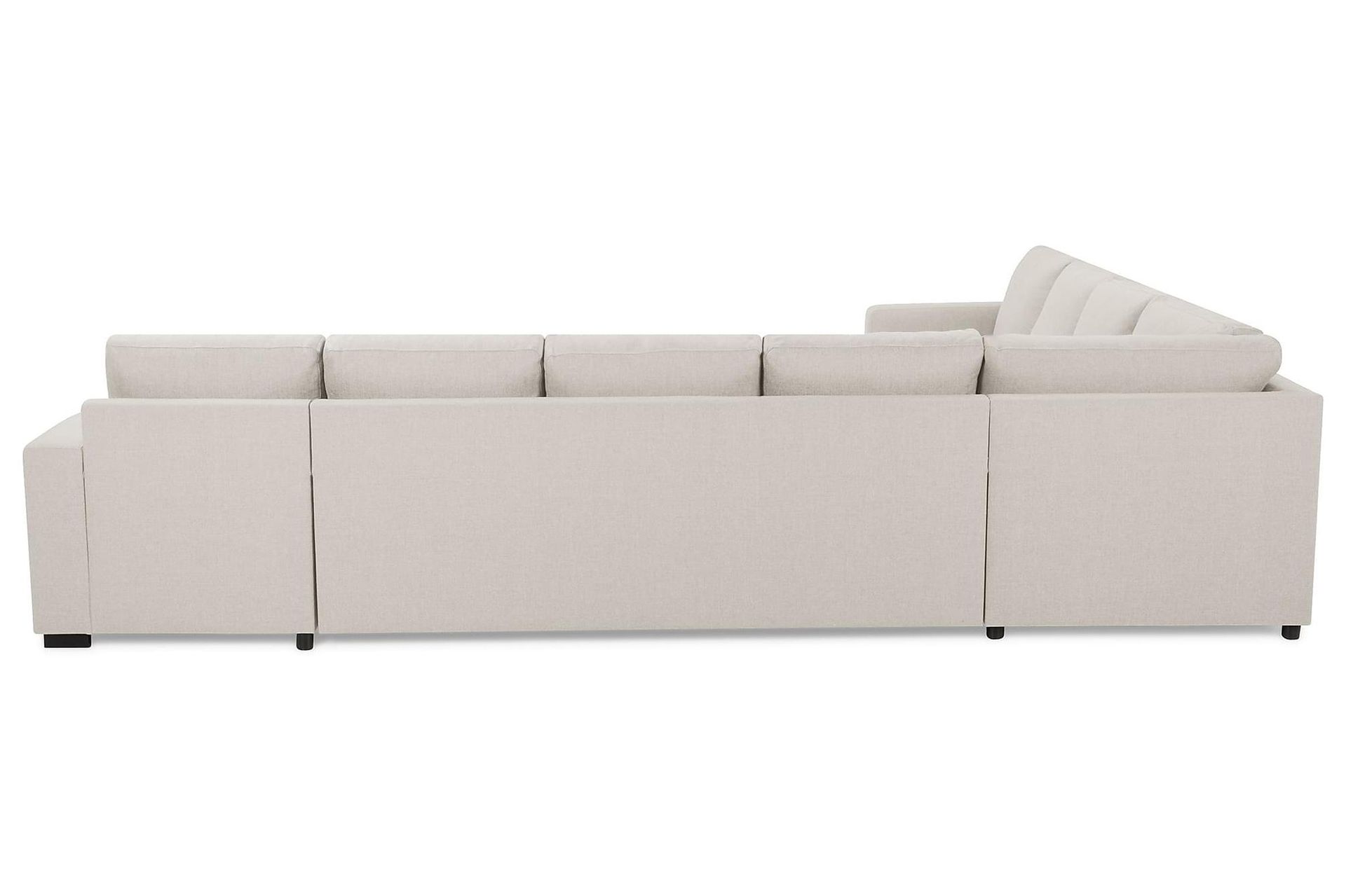 Crazy 7-seters Vendbar U-formet XX-Large Hjørnesofa med Divan i Stoff - Beige - Møbler - Sofaer - Hjørnesofa - Hjørnesofa med divan