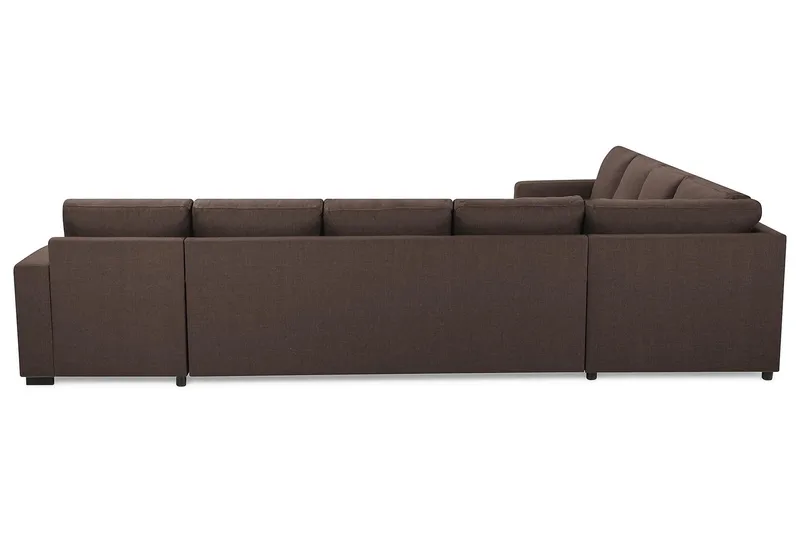 Crazy 7-seters Vendbar U-formet XX-Large Hjørnesofa med Divan i Stoff - Brun - Møbler - Sofaer - Hjørnesofa - Hjørnesofa med divan