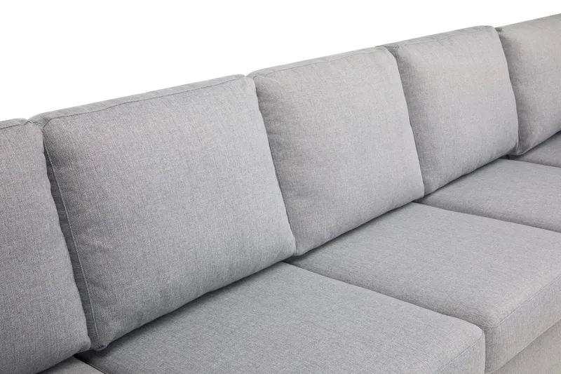 Crazy 7-seters Vendbar U-formet XX-Large Hjørnesofa med Divan i Stoff - Grå - Møbler - Sofaer - Hjørnesofa - Hjørnesofa med divan