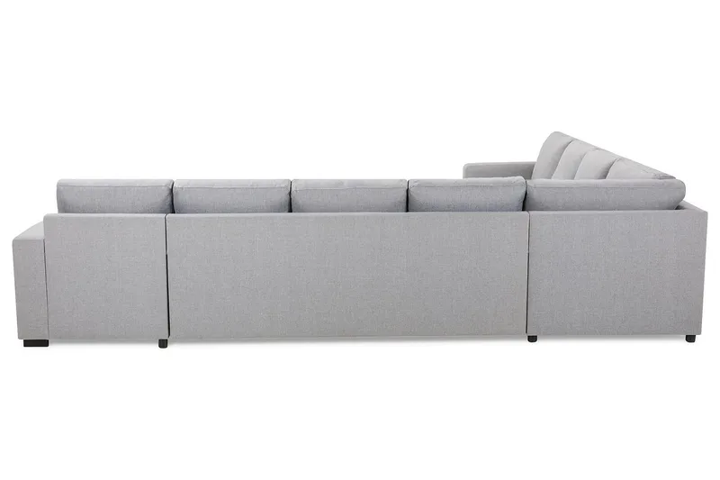 Crazy 7-seters Vendbar U-formet XX-Large Hjørnesofa med Divan i Stoff - Grå - Møbler - Sofaer - Hjørnesofa - Hjørnesofa med divan