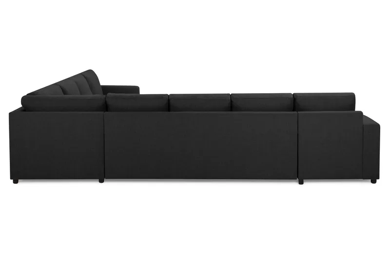 Crazy 7-seters Vendbar U-formet XX-Large Hjørnesofa med Divan i Stoff - Mørk grå / Antrasitt - Møbler - Sofaer - Hjørnesofa - Hjørnesofa med divan