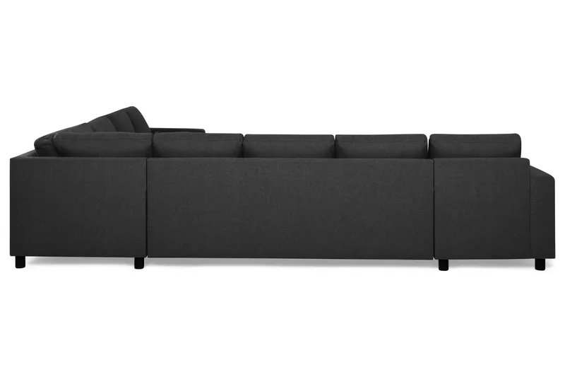 Crazy 7-seters Vendbar U-formet XX-Large Hjørnesofa med Divan i Stoff - Mørk grå / Antrasitt - Møbler - Sofaer - Hjørnesofa - Hjørnesofa med divan