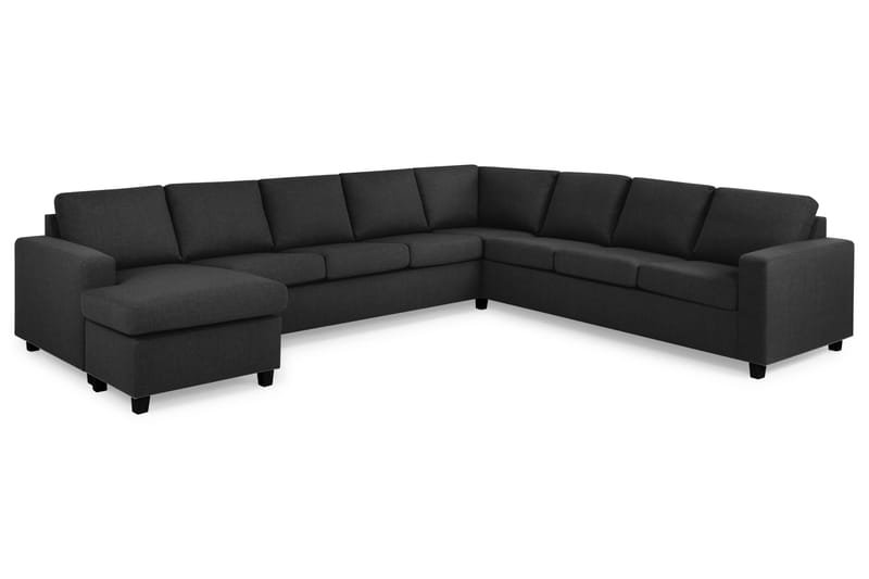 Crazy 7-seters Vendbar U-formet XX-Large Hjørnesofa med Divan i Stoff - Mørk grå / Antrasitt - Møbler - Sofaer - Hjørnesofa - Hjørnesofa med divan