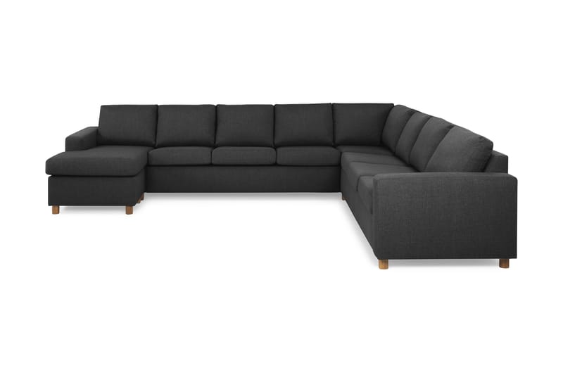 Crazy 7-seters Vendbar U-formet XX-Large Hjørnesofa med Divan i Stoff - Mørk grå / Antrasitt - Møbler - Sofaer - Hjørnesofa - Hjørnesofa med divan
