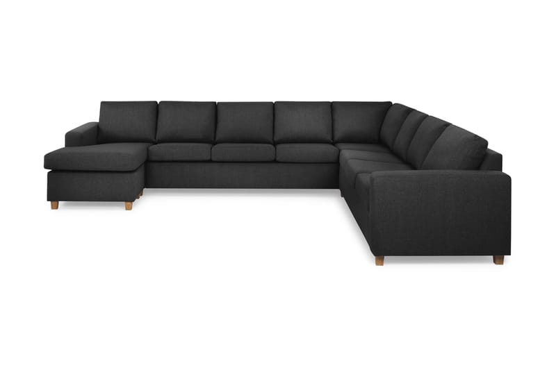 Crazy 7-seters Vendbar U-formet XX-Large Hjørnesofa med Divan i Stoff - Mørk grå / Antrasitt - Møbler - Sofaer - Hjørnesofa - Hjørnesofa med divan