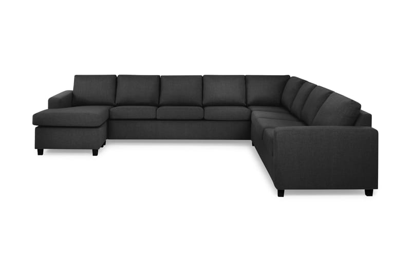 Crazy 7-seters Vendbar U-formet XX-Large Hjørnesofa med Divan i Stoff - Mørk grå / Antrasitt - Møbler - Sofaer - Hjørnesofa - Hjørnesofa med divan