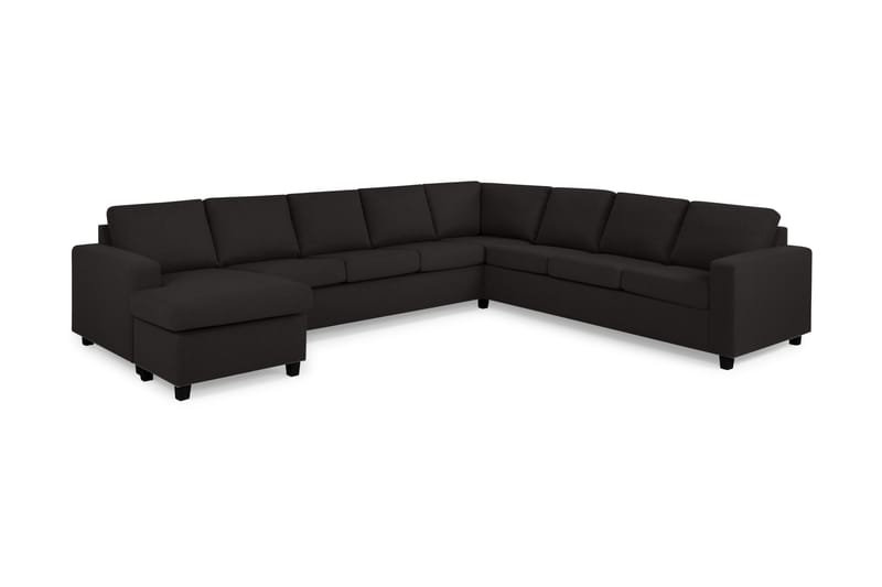 Crazy 7-seters Vendbar U-formet XX-Large Hjørnesofa med Divan i Stoff - Mørk grå / Antrasitt - Møbler - Sofaer - Hjørnesofa - Hjørnesofa med divan