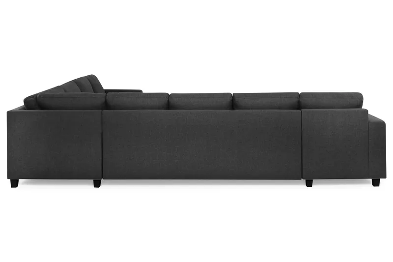 Crazy 7-seters Vendbar U-formet XX-Large Hjørnesofa med Divan i Stoff - Mørk grå / Antrasitt - Møbler - Sofaer - Hjørnesofa - Hjørnesofa med divan