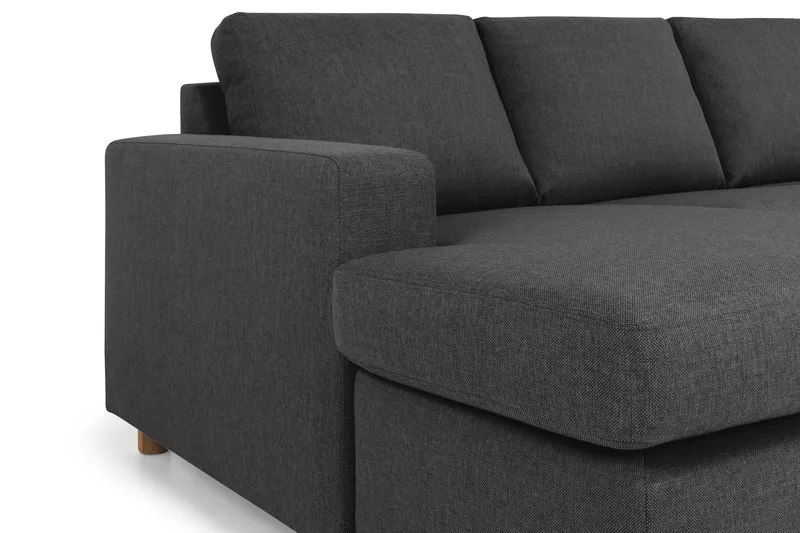 Crazy 7-seters Vendbar U-formet XX-Large Hjørnesofa med Divan i Stoff - Mørk grå / Antrasitt - Møbler - Sofaer - Hjørnesofa - Hjørnesofa med divan
