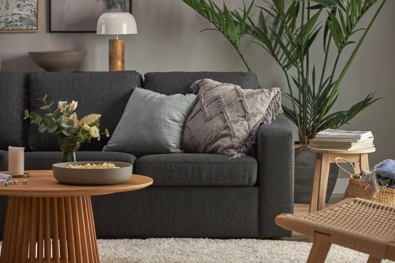 Crazy 7-seters Vendbar U-formet XX-Large Hjørnesofa med Divan i Stoff - Mørk grå / Antrasitt - Møbler - Sofaer - Hjørnesofa - Hjørnesofa med divan