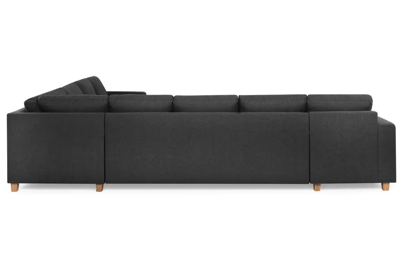 Crazy 7-seters Vendbar U-formet XX-Large Hjørnesofa med Divan i Stoff - Mørk grå / Antrasitt - Møbler - Sofaer - Hjørnesofa - Hjørnesofa med divan