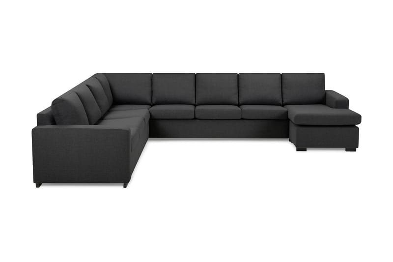 Crazy 7-seters Vendbar U-formet XX-Large Hjørnesofa med Divan i Stoff - Mørk grå - Møbler - Sofaer - Hjørnesofa - Hjørnesofa med divan